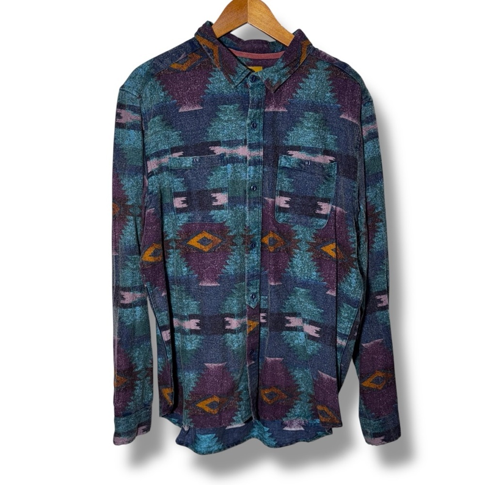 Stapleford Aztec Green Button Down Shirt Size XL 100% Cotton NWT Brand New